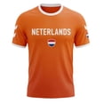 thumbnail image 5 of WAYUTE Men's Netherlands Soccer T-Shirt DIY Name Number Short Sleeve Crew Neck Tee with Patriotic Pattern Sporty Casual Top for Fan Wear, 5 of 5