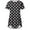 Black-05, variant on HADST Womens Polka Dots T-Shirts Summer Short Sleeve Plus Size Irregular Hem Casual Blouses Top S-XXL