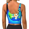 thumbnail image 3 of Lsque Bluey Printed Women'S Sports Bra, Compression, Moisture Wicking, High-Impact Sports Bra For Women,Supportive sports bra-Large, 3 of 9