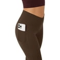 thumbnail image 6 of ValueVibe Womens Flare Yoga Pants with Pockets V Cross Waist Bootcut Pants Tummy Control Workout Leggings, Brown XL, 6 of 7