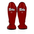 thumbnail image 1 of Espinilleras Fairtex SP5 Muay Thai para hombre, mujer y niño, color rojo, 1 of 5