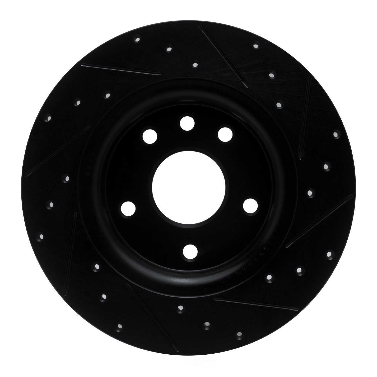 Dynamic Friction Company 633-39030L DFC Brake Rotor - Drilled And Slotted - Black