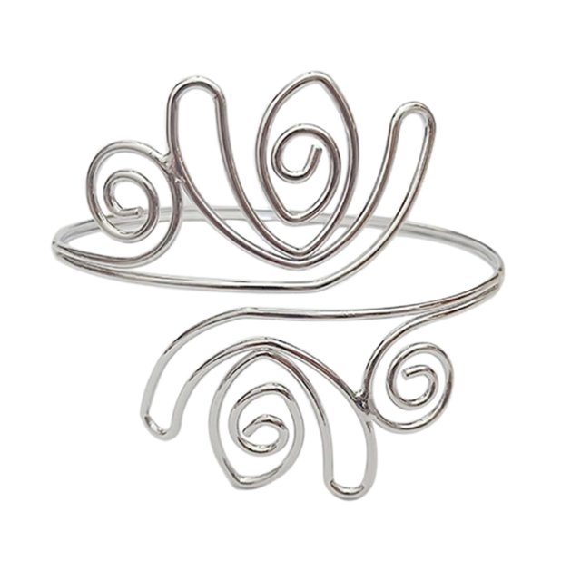 Jumpingount Brazalete del brazo Brazalete Brazalete para mujeres Niñas Joyería de playa Ropa, zapatos y accesorios Miscelánea Plata Tipo 1