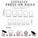 thumbnail image 3 of Press on Nail Square Fake Nail with Glitters Sequins Design Cats Eye Glossy Stick on Nail Glues on Acrylic Nail for Women, 3 of 4