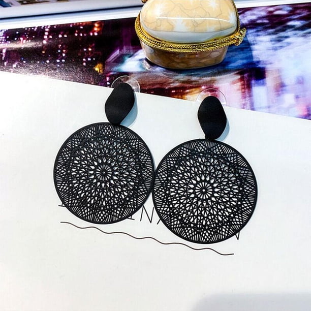 Pendientes colgantes, joyería de moda, patrón hueco gótic boda, regal mujeres y niñas Ronda Hugo Pendientes de gota