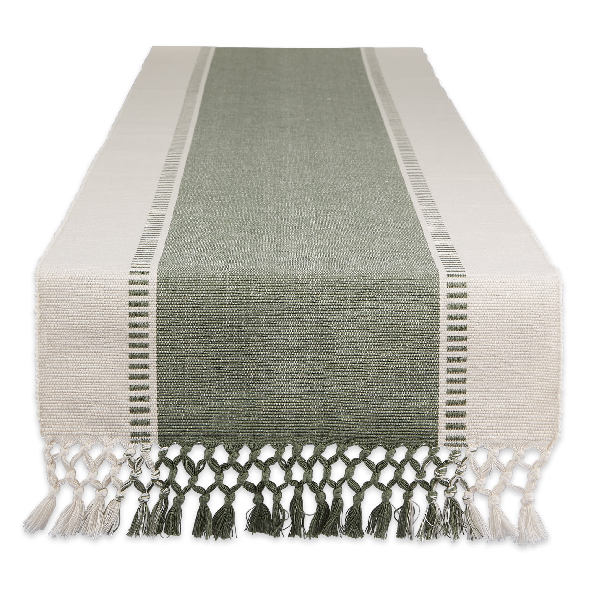 13" x 72" Green Stripe Table Runner