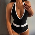 thumbnail image 2 of Swimsuit for Women Tummy Control Bathing Suits for Women Bandage Halter Bikini Push-Up Pad Swimwear Swimsuit Beachwear, 2 of 7
