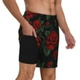 thumbnail image 6 of Rocae Roses for Men's Swim Trunks Quick Dry With Two Side Pockets and One Lined Patch PocketLarge, 6 of 9