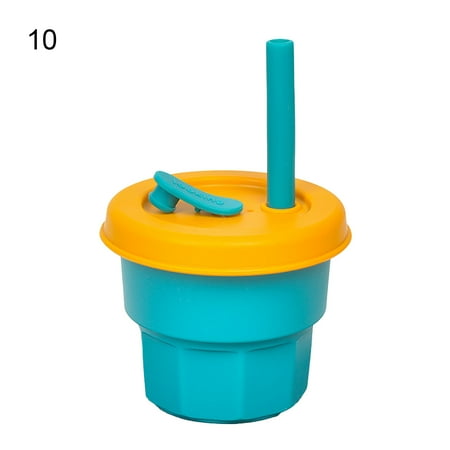 

Meizhencang 1 Set 300ML/400ML Water Cup Flexible Heat-resistant Silicone Unbreakable Straw Tumbler Jug for Home