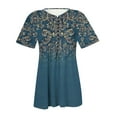 thumbnail image 5 of Birdeem T-Shirt Mode Décontracté Imprimé Col Rond Manches Courtes Ample Blouse Chandail, 5 of 5