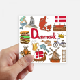 thumbnail image 1 of Denmark Landscap Animals National Flag Sticker Square Waterproof Stickers Wallpaper Car Decal, 1 of 1