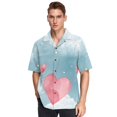 thumbnail image 6 of Ckdifva Heart Wallpaper Clouds Mens Button Down Short Sleeve Shirt Casual Shirts Beach Hawaiian Shirts, 6 of 8