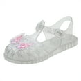 thumbnail image 1 of IUJSOY Sandales en Gelée pour Filles à Bout Fermé Princesse Chaussures d'Été de Robe Pêcheur Eau Plage Plates, 1 of 5