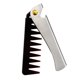 thumbnail image 1 of Peine plegable de acero inoxidable con mango, portátil, de bolsillo, para estilizar el cabello, ideal para esposos, padres y hombres (diente estrecho)., 1 of 7