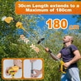 thumbnail image 6 of Fompes 2-in-1 Cordless Hedge Trimmer 5.9ft Reach & Adjustable Pole Hedge Trimmer 21V Electric Lightweight Hedge Trimmer w/Dual Batteries Grass Shears for Women Seniors Garden Lawn Shrub Pruning Tool, 6 of 12