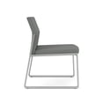 thumbnail image 4 of Fauteuil d'Invité Sans Accoudoirs pour Réception Gansett / Acier Argenté / Gris Pâle, 4 of 5