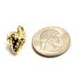 thumbnail image 3 of 14k yellow gold 3D Strawberry fruit Fresa leaf pendant charm fine jewelry 3.7g, 3 of 13