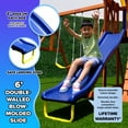 thumbnail image 3 of Sportspower™Asher Wooden Swing Set with 2 Belt Swings, Rock Climber, Roofed Play Fort, Heavy Duty Double A-Frame, Lifetime Warranty on 6ft Slide & Bonus Anchor Kit, 3 of 8