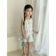 thumbnail image 1 of Conjunto de chaleco de verano para niños, traje superior de encaje para niñas, camiseta sin mangas a rayas bordadas y pantalones cortos, traje informal para niños de 2 uds, traje para hermanos, 1 of 6