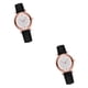 thumbnail image 2 of Guardurnaity Reloj de mujer, reloj de informal ligero a la moda, carcasa de cristal, diario, reloj para chicas, empresa de viajes, hogar Negro 2Conjunto, 2 of 6