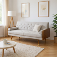 thumbnail image 1 of Homy Casa Mid-Century Modern Tufted Sofas Couches, Beige, 1 of 9