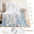 thumbnail image 5 of Seahorse Coastal Blanket Soft Cozy Warm Throw Blanket for Couch, Plush Fuzzy Flannel Fleece Blankets for Sofa, Summer Beach Ocean Nautical Coral Bed Blankets Lightweight Gifts for Women, 40"x60", 5 of 9