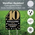 thumbnail image 6 of Big Dot of Happiness Adult 40th Birthday - Gold - Party Decorations - Birthday Party Welcome Yard Sign, 6 of 8