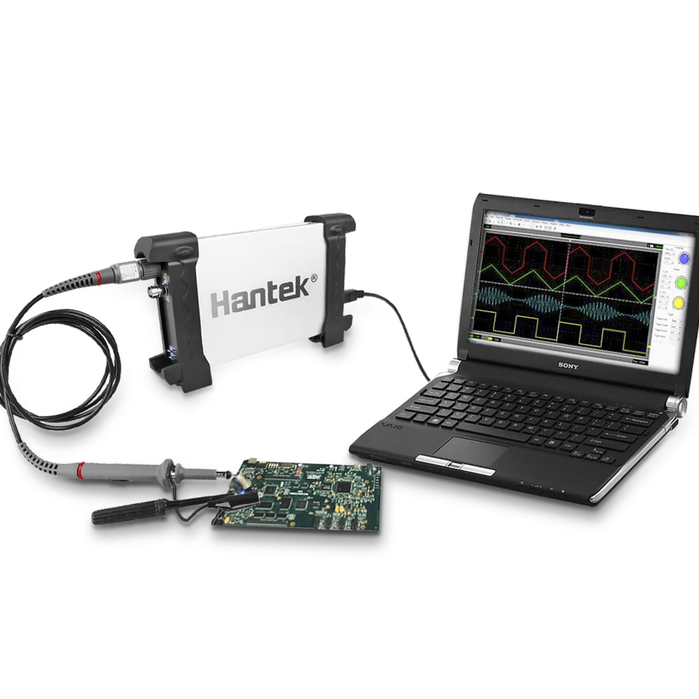 Hantek 6022be Pc Based Usb Digital Storage Oscilloscope 2 Channels mhz Bandwidth 48msa S Real Time Sampling 1m Memory Depth With 2 Clip Probes And Cable Walmart Com Walmart Com