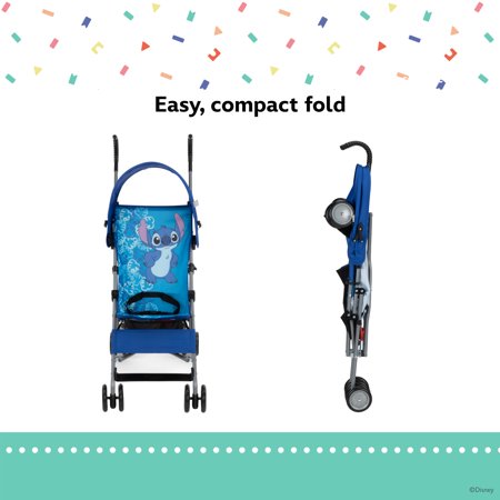 DISNEY BABY COMFORT HEIGHT CHARACTER TODDLER UMBRELLA STROLLER WITH BASKET, TROPICAL STITCH