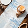 thumbnail image 3 of Blue Seahorse Coastal Table Runner 72 Inches, Summer Beach Nautical Ocean Coral Bed Runner Dresser Scarves Tabletop for Indoor Outdoor Parties/Ceremony/Banquet, 18" x 72", 3 of 8