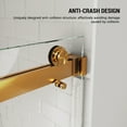 thumbnail image 4 of MCOCOD 56 to 61 in. W x 66 in. H Frameless Double Sliding Tub Door, 3/8" (10 mm) Clear Tempered Glass Shower Doors, Brushed Gold Finish, 4 of 10