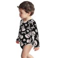 Adobk black white Skull bone Print Baby LongSleeve Bodysuit Baby