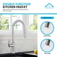 thumbnail image 4 of KBFmore 18.5 Inch Stainless Steel Single Lever Handle Kitchen Faucet with Dual Function Pull Out Down Spray Head, 4 of 9