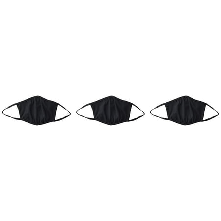 Bella + Canvas Reusable 2-Ply Cloth Face Masks, Black, M/L, Pack Of 3