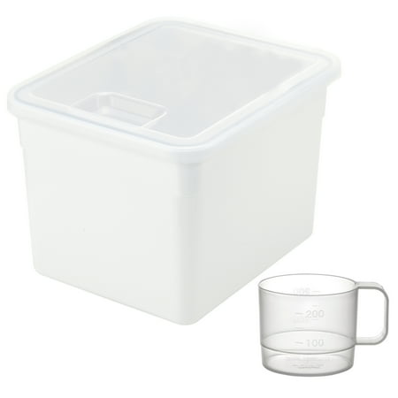 UPC: 0803840410110 | Richell Pet Stuff Container Medium  Lid with Hinge for Food or Toy Storage  Comes with Measuring Cup  Storage for Dogs  Cats and Small Animals