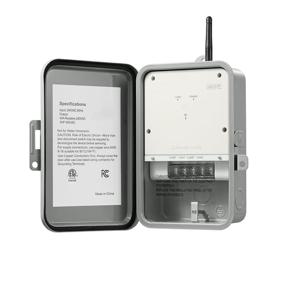 Temporizador para bomba de piscina DEWENWILS Outdoor Smart WiFi 40A 240VAC 3HP