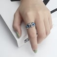thumbnail image 2 of Anillo de búho azul, creativo, de moda, ajustable, pequeño anillo de animal, joyería, 2 of 6