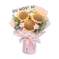 thumbnail image 2 of Ramo de flores de ganchillo con luces y guirnalda de punto para boda. Rosa, 2 of 9