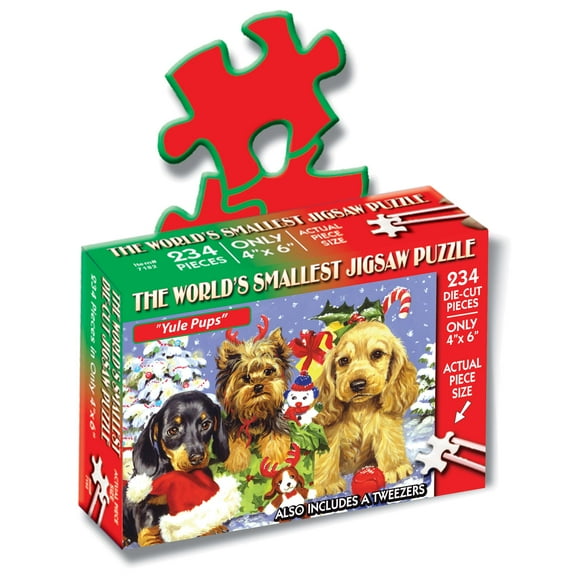 TDC Games World's Smallest Jigsaw Puzzle - Yule Pups - 4 x 6 in.