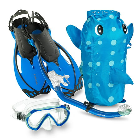 HEAD Sea Pals Jr. Kid's Children's Seal Snorkeling Swim Gear Set, Small