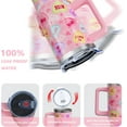 thumbnail image 5 of Valentine''s Day Gifts 40 Oz Tumbler with Handle and Straw, Pastel Hearts Stainless Steel Double Walled Vacuum Insulated Cup, Cute Anniversary Wedding Birthday Gifts for Women Girls (1 PC), 5 of 6
