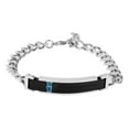 thumbnail image 2 of ''Guárdame en tu corazón'' Pulsera de acero inoxidable 316L para parejas, regalo para enamorados Negro, 2 of 9