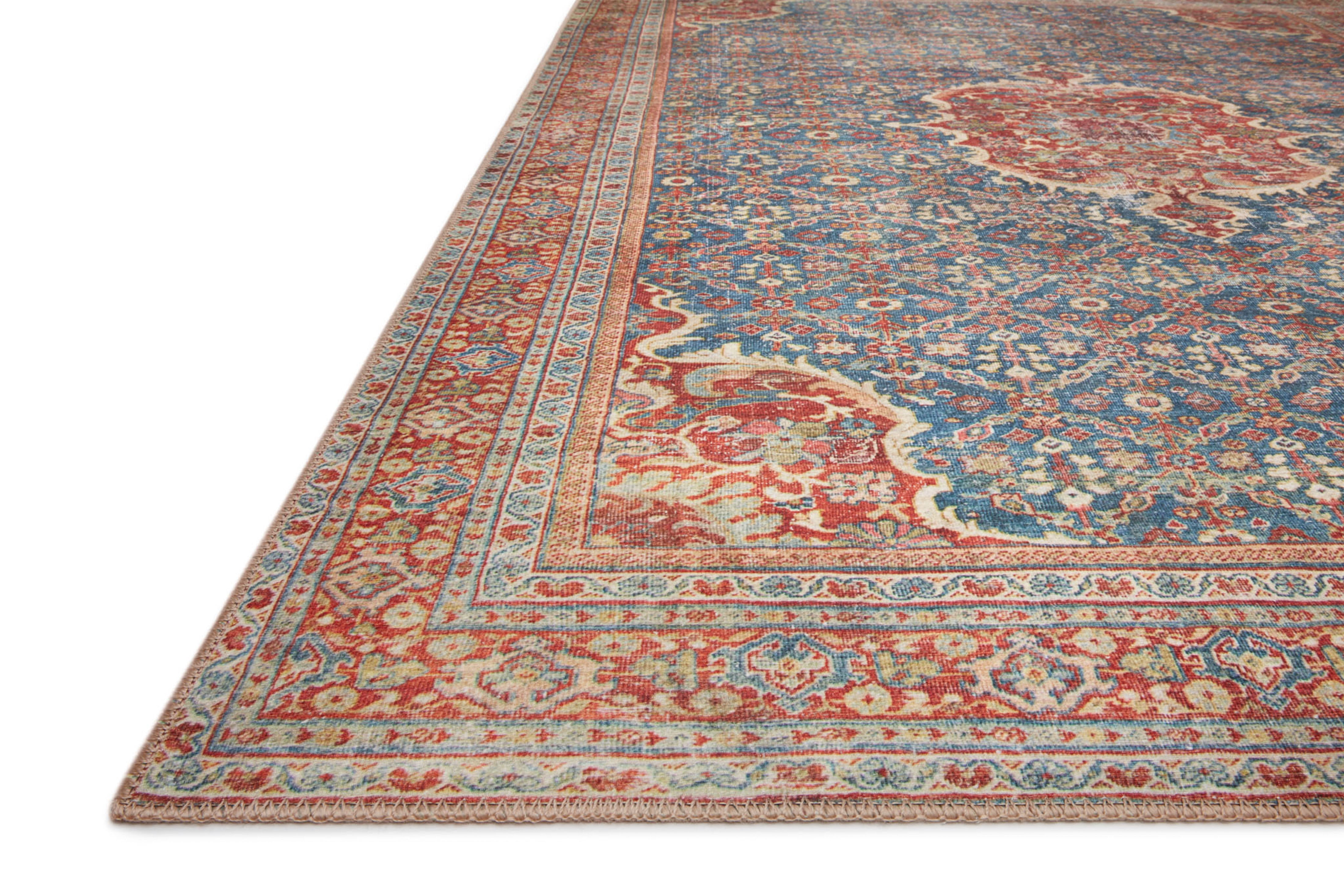 Echo Loom Anabella Cobalt Blue / Spice 8'-6" x 11'-6" Area Rug