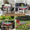 thumbnail image 5 of Rainbow Tie Dye Mandala Pattern Square Fitted Tablecloth with Elastic Edge,Square Table Cover,Washable Elastic Table Cover for Home Kitchen Party Decor 36"x36", 5 of 6