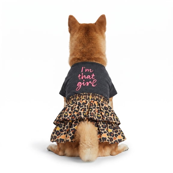 Petco I'm That Girl Pet Dress Leopard X-Small
