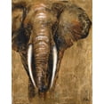 thumbnail image 2 of Pinto, Patricia 26x32 White Modern Wood Framed Museum Art Print Titled - Gold Elephant, 2 of 4