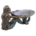 thumbnail image 5 of Ebros Gift Mermaid Holding Abalone Shell Platter Jewelry Dish Figurine 9"L, 5 of 7