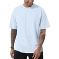 thumbnail image 2 of ibiyuan Mens Shirt Mens T Shirts Crewneck Short Sleeve Shirts Casual Plain Basic Tee Summer Tops, 2 of 3