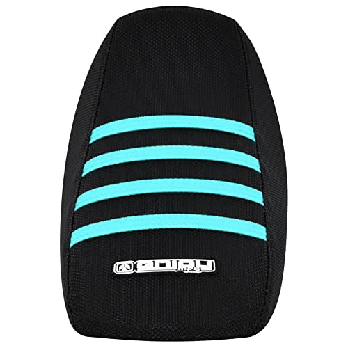 Enjoy Mfg Ribbed Seat Cover - Compatible Fit for Sur Ron Sur-Ron Light Bee MX & X E-Bike #349 (All Black w/Mint Ribs)