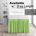 thumbnail image 4 of Egylin Dorm Room Bed Skirt 800TC Egyptian Cotton - Ruffled Style Dorm Sized - Egyptian Cotton Bed Skirts Tailored ( Twin XL/ 36" drop , Sage), 4 of 5